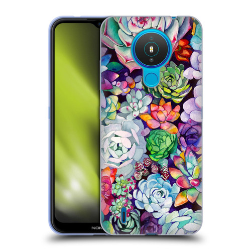 Mai Autumn Floral Garden Succulent Soft Gel Case for Nokia 1.4