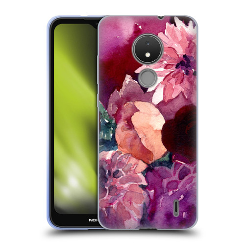 Mai Autumn Floral Garden Dahlias Soft Gel Case for Nokia C21