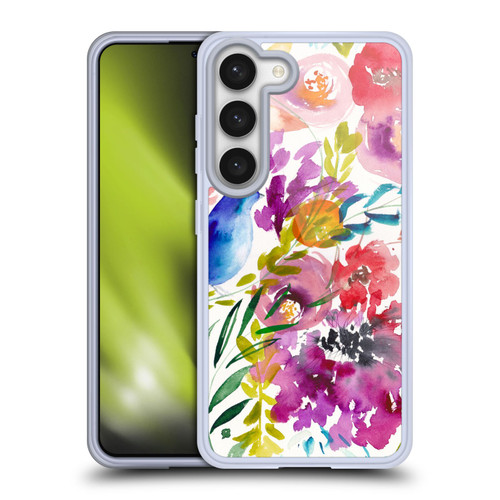 Mai Autumn Floral Garden Bluebird Soft Gel Case for Samsung Galaxy S23 5G