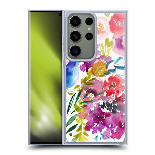 Mai Autumn Floral Garden Bluebird Soft Gel Case for Samsung Galaxy S23 Ultra 5G