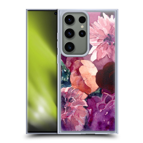 Mai Autumn Floral Garden Dahlias Soft Gel Case for Samsung Galaxy S23 Ultra 5G