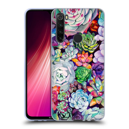 Mai Autumn Floral Garden Succulent Soft Gel Case for Xiaomi Redmi Note 8T