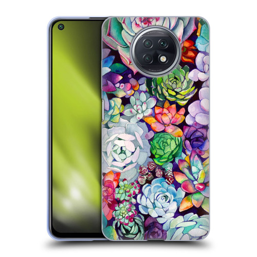 Mai Autumn Floral Garden Succulent Soft Gel Case for Xiaomi Redmi Note 9T 5G