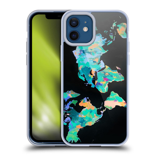 Mai Autumn Paintings World Map Soft Gel Case for Apple iPhone 12 / iPhone 12 Pro