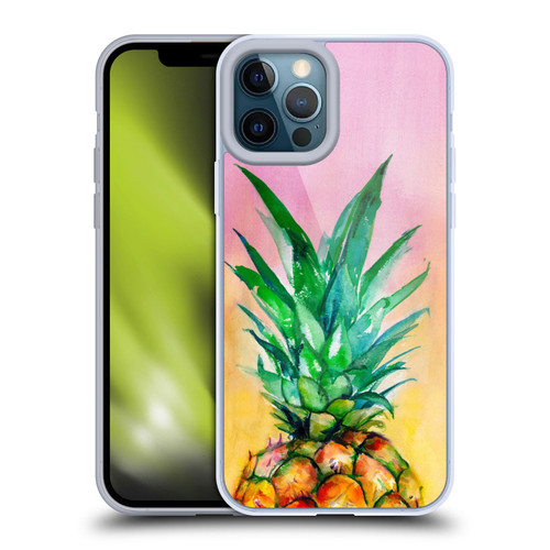 Mai Autumn Paintings Ombre Pineapple Soft Gel Case for Apple iPhone 12 Pro Max