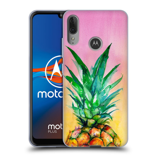 Mai Autumn Paintings Ombre Pineapple Soft Gel Case for Motorola Moto E6 Plus