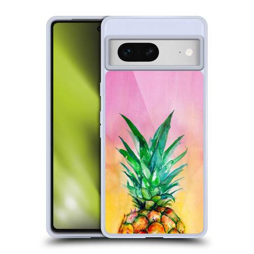 Mai Autumn Paintings Ombre Pineapple Soft Gel Case for Google Pixel 7