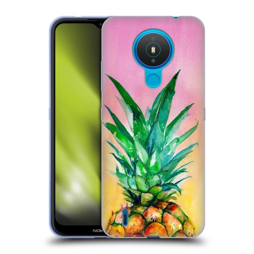 Mai Autumn Paintings Ombre Pineapple Soft Gel Case for Nokia 1.4