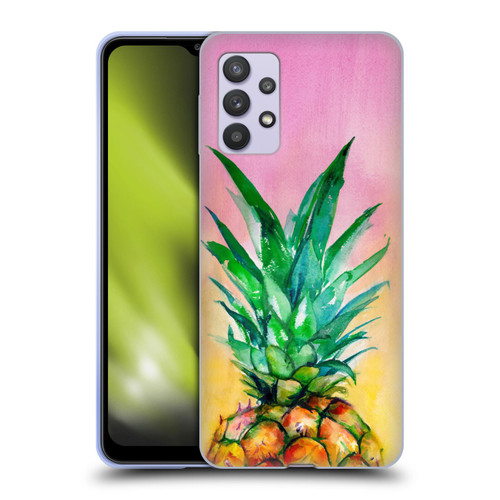 Mai Autumn Paintings Ombre Pineapple Soft Gel Case for Samsung Galaxy A32 5G / M32 5G (2021)