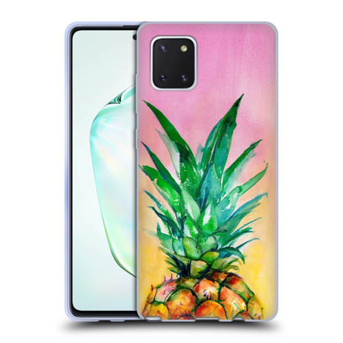 Mai Autumn Paintings Ombre Pineapple Soft Gel Case for Samsung Galaxy Note10 Lite
