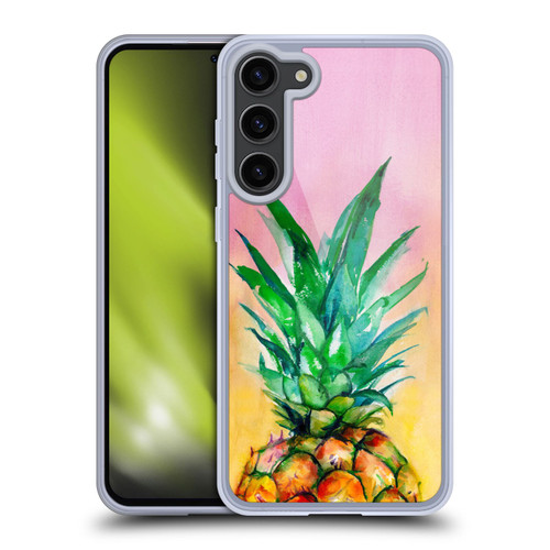 Mai Autumn Paintings Ombre Pineapple Soft Gel Case for Samsung Galaxy S23+ 5G