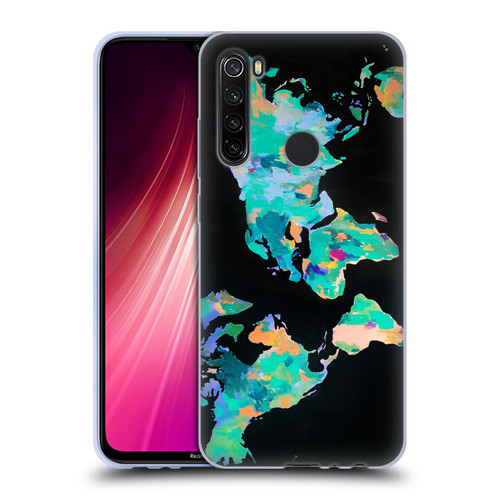 Mai Autumn Paintings World Map Soft Gel Case for Xiaomi Redmi Note 8T