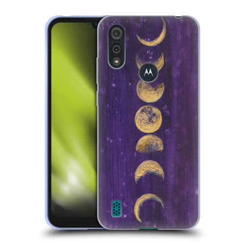 Mai Autumn Space And Sky Moon Phases Soft Gel Case for Motorola Moto E6s (2020)