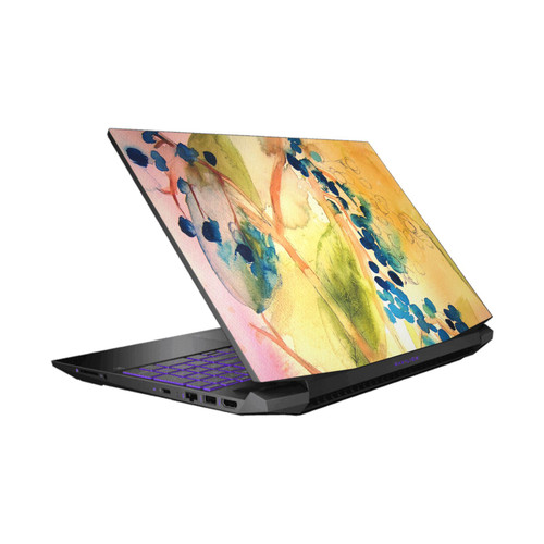 Mai Autumn Floral Blooms Botanical Abstract Vinyl Sticker Skin Decal Cover for HP Pavilion 15.6" 15-dk0047TX