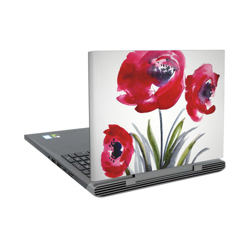 Mai Autumn Floral Blooms Red Flowers Vinyl Sticker Skin Decal Cover for Dell Inspiron 15 7000 P65F
