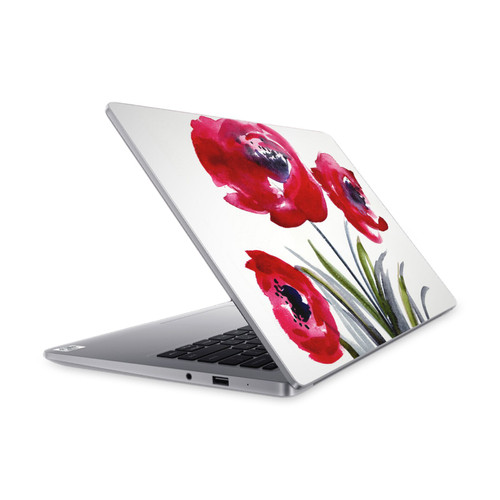 Mai Autumn Floral Blooms Red Flowers Vinyl Sticker Skin Decal Cover for Xiaomi Mi NoteBook 14 (2020)