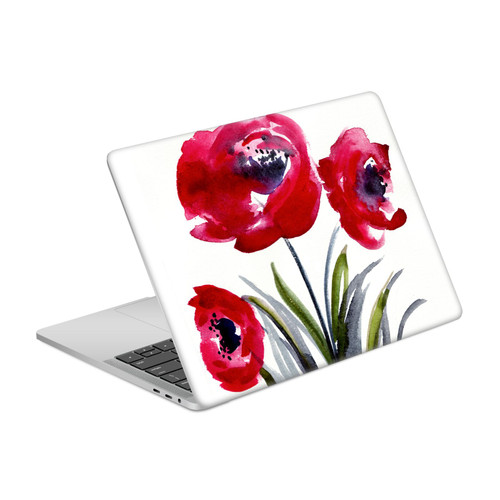 Mai Autumn Floral Blooms Red Flowers Vinyl Sticker Skin Decal Cover for Apple MacBook Pro 13" A1989 / A2159