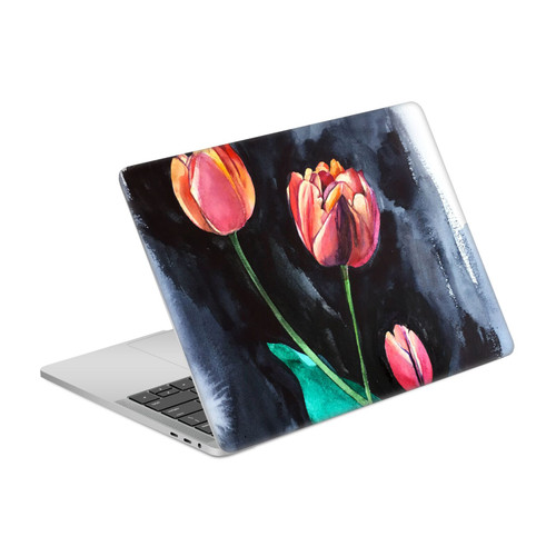 Mai Autumn Floral Blooms Tulips On Dark Vinyl Sticker Skin Decal Cover for Apple MacBook Pro 13" A1989 / A2159