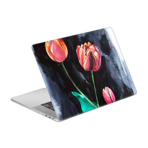 Mai Autumn Floral Blooms Tulips On Dark Vinyl Sticker Skin Decal Cover for Apple MacBook Pro 16" A2141