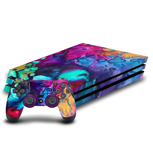 Mai Autumn Art Mix Turquoise Wine Vinyl Sticker Skin Decal Cover for Sony PS4 Pro Bundle
