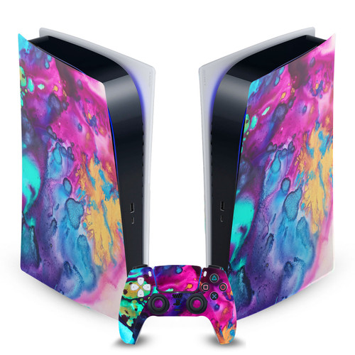 Mai Autumn Art Mix Turquoise Wine Vinyl Sticker Skin Decal Cover for Sony PS5 Digital Edition Bundle
