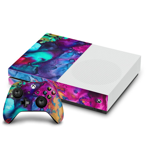 Mai Autumn Art Mix Turquoise Wine Vinyl Sticker Skin Decal Cover for Microsoft One S Console & Controller