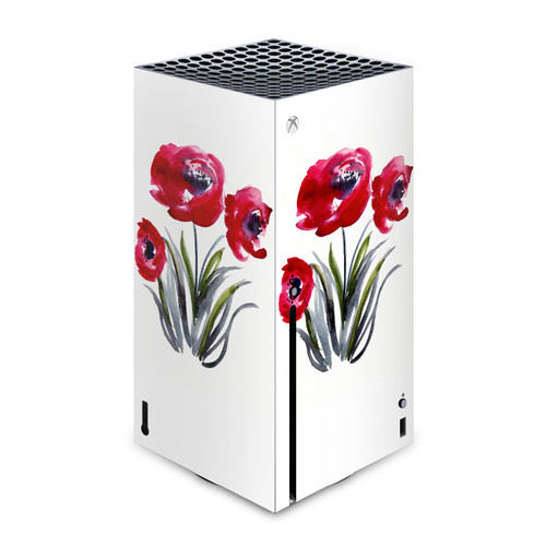 Mai Autumn Art Mix Red Flowers Vinyl Sticker Skin Decal Cover for Microsoft Xbox Series X