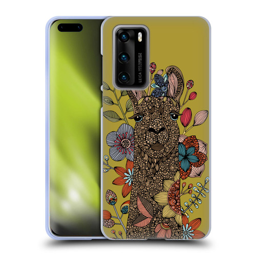 Valentina Animals And Floral Llama Soft Gel Case for Huawei P40 5G