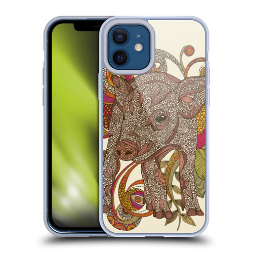 Valentina Animals And Floral Pig Soft Gel Case for Apple iPhone 12 / iPhone 12 Pro