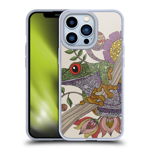 Valentina Animals And Floral Frog Soft Gel Case for Apple iPhone 13 Pro