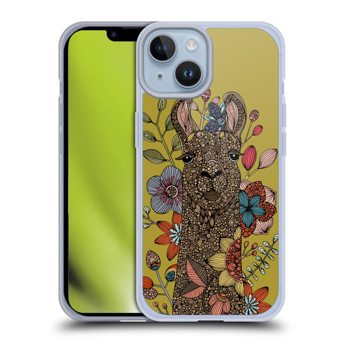 Valentina Animals And Floral Llama Soft Gel Case for Apple iPhone 14