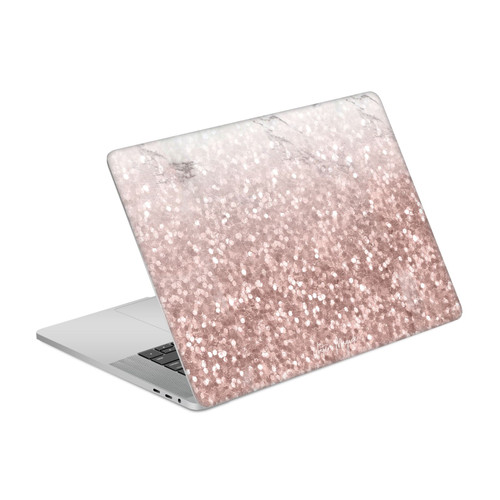 Nature Magick Rose Gold Marble Glitter Sparkling Rose Gold 2 Vinyl Sticker Skin Decal Cover for Apple MacBook Pro 15.4" A1707/A1990
