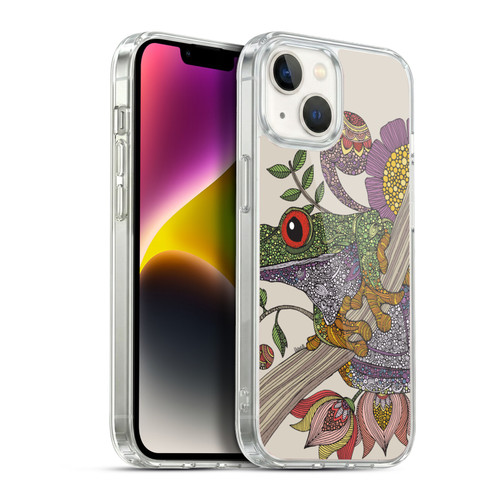 Valentina Animals And Floral Frog Soft Gel Case for Apple iPhone 14