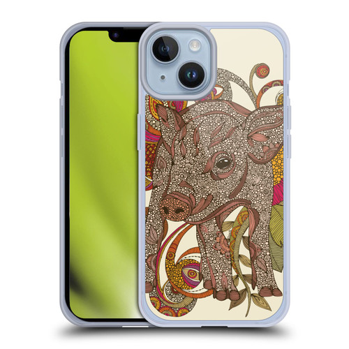 Valentina Animals And Floral Pig Soft Gel Case for Apple iPhone 14