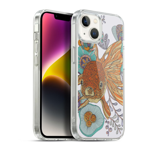 Valentina Animals And Floral Goldfish Soft Gel Case for Apple iPhone 14 Plus & MagSafe