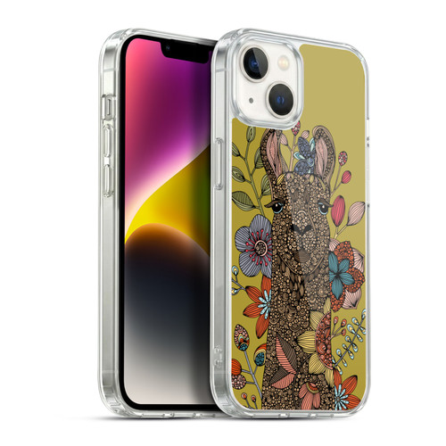 Valentina Animals And Floral Llama Soft Gel Case for Apple iPhone 14 Plus & MagSafe