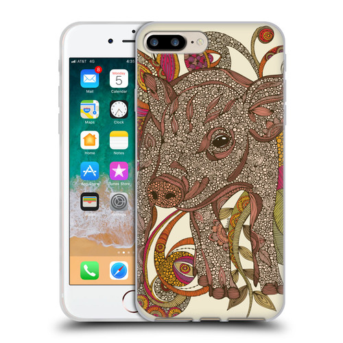 Valentina Animals And Floral Pig Soft Gel Case for Apple iPhone 7 Plus / iPhone 8 Plus
