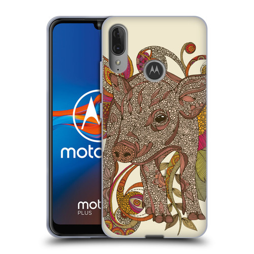 Valentina Animals And Floral Pig Soft Gel Case for Motorola Moto E6 Plus