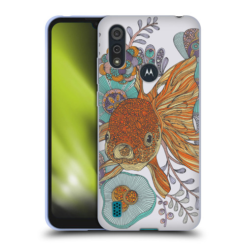 Valentina Animals And Floral Goldfish Soft Gel Case for Motorola Moto E6s (2020)