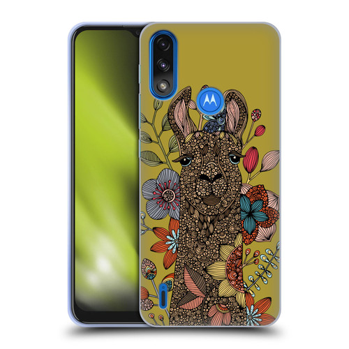 Valentina Animals And Floral Llama Soft Gel Case for Motorola Moto E7 Power / Moto E7i Power