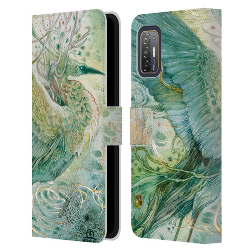 Stephanie Law Birds Phoenix Leather Book Wallet Case Cover For HTC Desire 21 Pro 5G