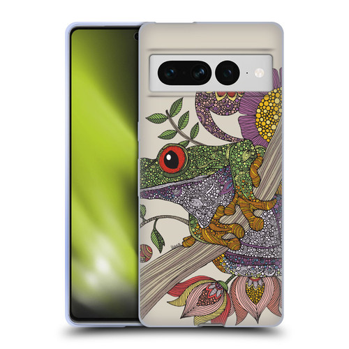 Valentina Animals And Floral Frog Soft Gel Case for Google Pixel 7 Pro