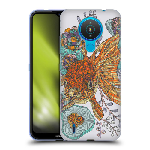 Valentina Animals And Floral Goldfish Soft Gel Case for Nokia 1.4
