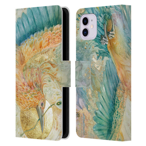 Stephanie Law Birds The Blue Above Leather Book Wallet Case Cover For Apple iPhone 11