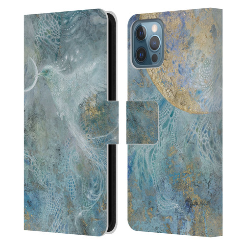 Stephanie Law Birds Silvers Of The Moon Leather Book Wallet Case Cover For Apple iPhone 12 / iPhone 12 Pro