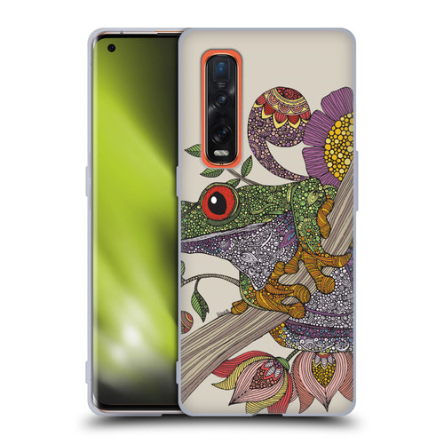 Valentina Animals And Floral Frog Soft Gel Case for OPPO Find X2 Pro 5G