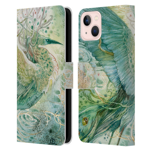 Stephanie Law Birds Phoenix Leather Book Wallet Case Cover For Apple iPhone 13