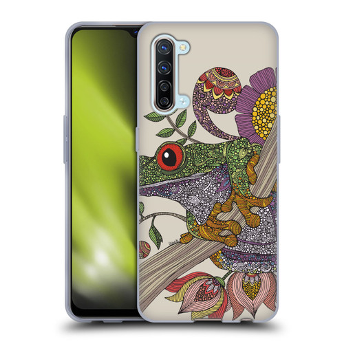 Valentina Animals And Floral Frog Soft Gel Case for OPPO Find X2 Lite 5G