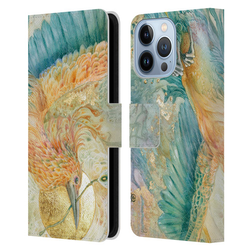 Stephanie Law Birds The Blue Above Leather Book Wallet Case Cover For Apple iPhone 13 Pro