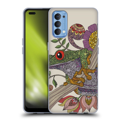 Valentina Animals And Floral Frog Soft Gel Case for OPPO Reno 4 5G